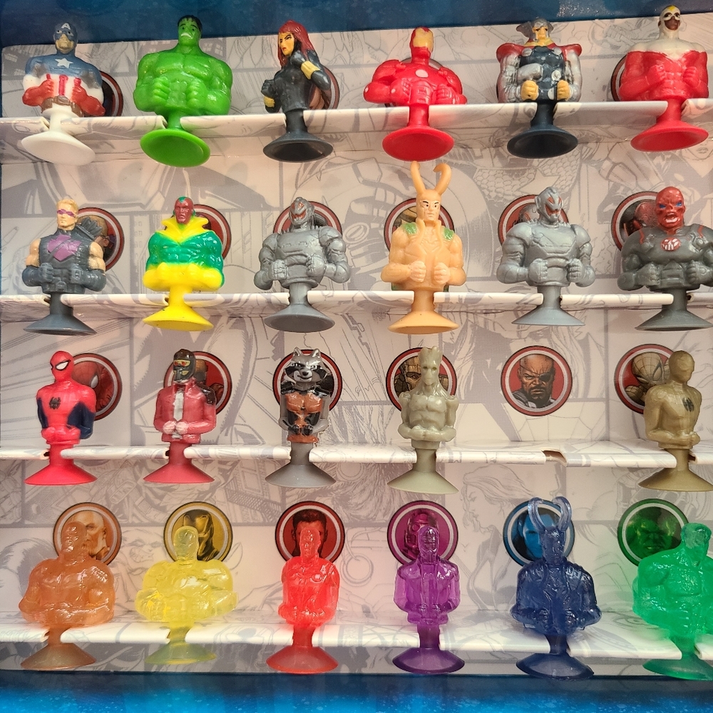 Set of 23 Marvel Micropopz with collectors album